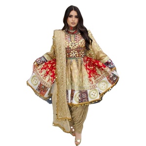 Alta calidad, precios al por mayor, MOQ bajo, vestido tradicional afgano para mujer, bordado, manga larga, vestidos Kuchi afganos a la venta - Product Image 1