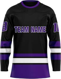 2025 maillot de Hockey sur glace à manches longues personnalisé conception en sergé impression sublimée Service OEM pour l'approvisionnement en vêtements de sport en vrac du Club de l'équipe - Product Image 4