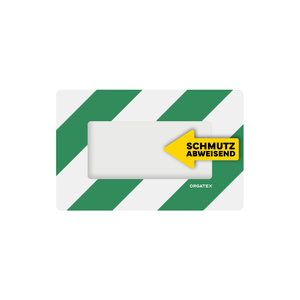 Pellicola Protettiva Autoadesiva LongLife per Pavimenti e Finestre, Antimacchia, Trasparente, 1/3 DIN A4 Verde/Bianco, Confezione da 10 - LG-KLS-1/3DIN-GW - Product Image 1