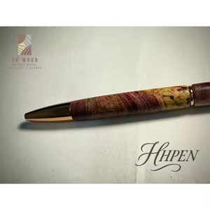 Fait à la main personnalisé exotique café ronce bois 0.7mm stylo à bille cadeau exécutif pour l'écriture - Product Image 5