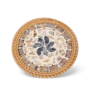 Set de table moderne en nacre naturelle avec cadre en rotin pour un style de table simple et des repas quotidiens en provenance du Vietnam - Product Image 2