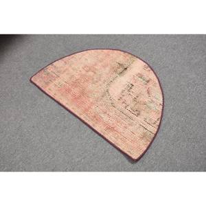 Alfombra de lana turca Rosa Vintage de 2,5x1,5 pies, decoración moderna para el hogar, retales, rectángulo, Tabriz, área grande de látex para decoración de pasillo - Product Image 2
