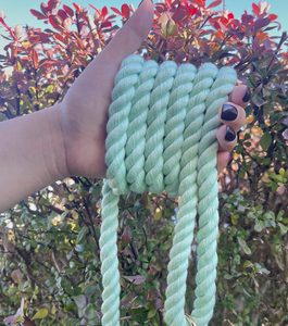 Rope Dog <b>Leash</b> in Mint Color, Cotton Rope <b>Leash</b> With Gold Ring, Rope Dog Lead, Cute <b>Pet</b> Accessories - Product Image 1