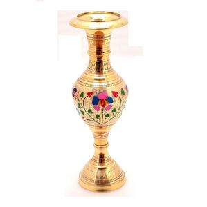 Vase à fleurs en laiton de haute qualité avec gravure peinture or et noire finie pour la décoration intérieure Table Vase à fleurs décoratif - Product Image 6