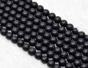 Perles Rondes en Onyx Noir Mat Naturel de 8 mm, Cristal Pur de Guérison pour la Fabrication de Bijoux et la Méditation (Vente en Gros) - Product Image 2