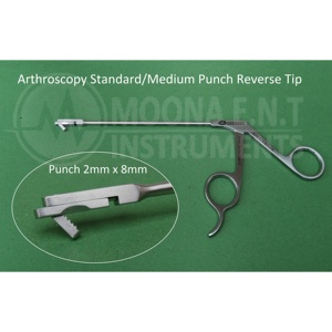 MOONA E.N.T INSTRUMENTS AR-12525 Instrument chirurgical manuel certifié CE pour arthroscopie, Punch à pointe inversée 2mm x 8mm, pour orthopédie - Product Image 1