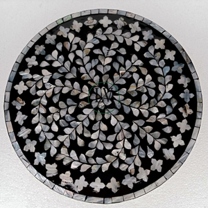 Venta al por mayor de lujo Ramadán Kareem Madre de perla soporte de pastel vajilla para productos árabes hechos a mano de Vietnam - Product Image 3