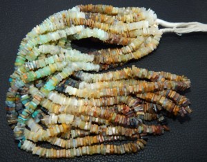 Perles d'espacement Heishi en opale australienne blanche naturelle, forme carrée, prêtes à être expédiées pour la fabrication de colliers en gros - Product Image 4