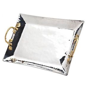 Bandeja de Ramadán de Metal de diseñador elegante para crear una decoración de mesa de Ramadán memorable con dulces, frutas y refrescos - Product Image 1