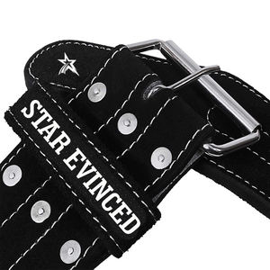 Cinturón de levantamiento de pesas personalizado Logotipo de entrenamiento de alta resistencia en cuclillas Levantamiento de pesas duro Hebilla de protección de cintura Calidad hecha - Product Image 3