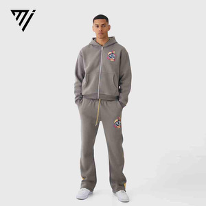 เสื้อฮู้ดดี้ผ้าฝ้ายพิมพ์ลายสำหรับผู้ชาย ทรงปกติ มีเชือกผูก ฮู้ดดี้แบบไหล่ตก ชุดแฟชั่นสตรีทแวร์ ชุดวอร์ม แห้งเร็ว - Product Image 1