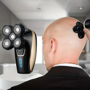 Rasoir pour hommes sans fil rechargeable à l'eau et à l'eau 5D à lames rotatives rasoir électrique sans fil à tête chauve <span class=keywords><strong>tondeuse</strong></span> à barbe - Product Image 4