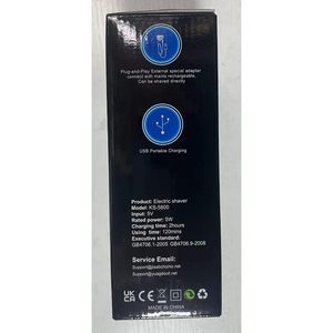 Rasoir électrique sans fil USB pour hommes, étanche IPX7, avec écran LED, tondeuse à poils de nez, fonction de verrouillage, lames de rechange - Product Image 3