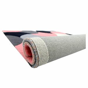 Alfombra contemporánea de algodón y lana hecha a mano de alta calidad, nuevo diseño abstracto geométrico, tamaño personalizable, alfombras disponibles - Product Image 4