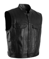 Gilet en cuir d'agneau véritable pour homme de haute qualité, col montant, personnalisable OEM, séchage rapide, motif dessin animé, vente en gros