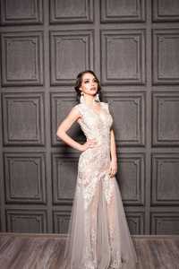 Robe de soirée élégante pour femme, style A, blanche, avec col en V sexy et jupe longue, pour les banquets de mariage et les fêtes, robe de demoiselle d'honneur - Product Image 5