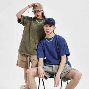 Camiseta de algodón 100% para hombre desgastada, logotipo Vintage en blanco, camiseta lavada a la piedra personalizada, camiseta lavada con ácido de gran tamaño, ropa de calle descolorida - Product Image 6