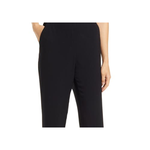 Pantaloni Palazzo Neri a Vita Alta per Donna, Taglia 4, Anti-Piega, Traspiranti, in Tessuto Misto, Stile Rilassato, Modello Crop Pencil - Product Image 2