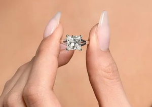 แหวนหมั้นเพชรมอยส์ซาไนต์ตัดเป็นของขวัญสำหรับเจ้าหญิง3.00CT - Product Image 4