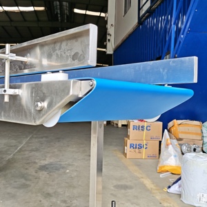 Yeni Ayarlanabilir Anti-Bakteriyel Paslanmaz Çelik Gıda Yatay Konveyörü, Isıya Dayanıklı Bantlı Bıçak Kenarı Montaj Hattı için - Product Image 5