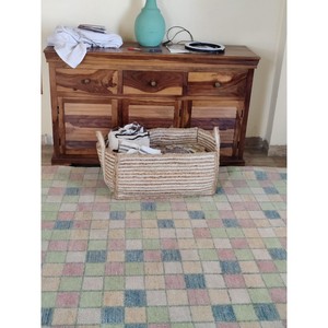 Spacious Jute Storage <b>Basket</b> | Versatile <b>White</b> & Natural Rectangular <b>Basket</b> | Ideal for Shoes, Laundry, Toys, or Pet Bedding - Product Image 3