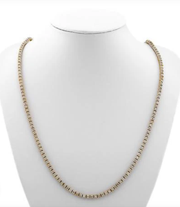 Lujo 2.50ct Lab Grown Diamond Tennis Chain 14K Gold EF VVS IGI Certified Custom Jewelry Necklace para hombres y mujeres - Product Image 1