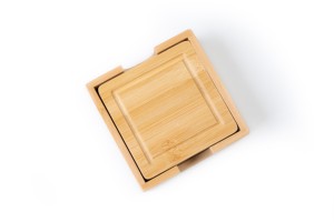 Posavasos cuadrados de madera gratis de gran oferta con estuche para el hogar, restaurante, oficina, a bajo precio - Product Image 3