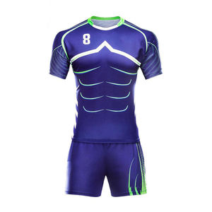 Maillot de rugby personnalisé avec logo, respirant, vêtements de sport, uniformes de football, ensemble de maillots de rugby imprimés par sublimation - Product Image 2