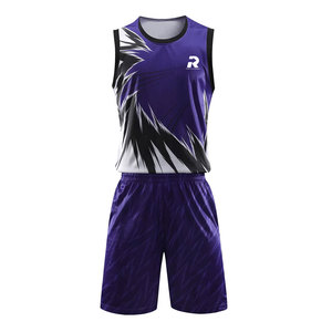 Uniforme de Baloncesto para Hombre, Último Modelo, Nuevo Diseño, Sin Mangas, Transpirable, Ligero, de Poliéster - Product Image 1