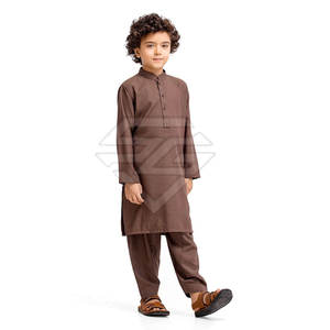 Conjunto Tradicional de Kurta y Shalwar para Niños con Elegante Diseño de Bordado, 100% Algodón Premium para Eid y Fiestas - Product Image 3