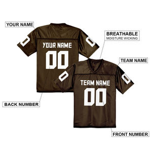 เสื้อฟุตบอลอเมริกันแบบกำหนดเองเครื่องแบบพิมพ์ลายระบายอากาศแขนสั้นไซส์ใหญ่พิเศษ - Product Image 3