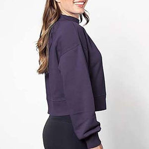 Otoño Invierno cuello redondo ropa de mujer Jersey de punto Color sólido sudadera de mujer sudaderas con capucha sueltas ropa de calle de gran tamaño Casual - Product Image 4