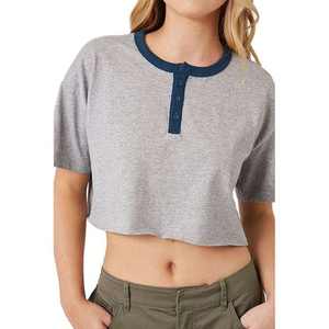 2025 nuevo diseño de camisetas sin mangas de Yoga para mujer, Top corto informal con cuello redondo, decoración de encaje de talla grande, moda sólida al por mayor - Product Image 6