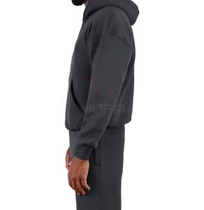 Pull à capuche unisexe 100% coton hiver nouveauté teint en plaine avec poche au design solide pour hommes et femmes 2024 OEM disponible - Product Image 4