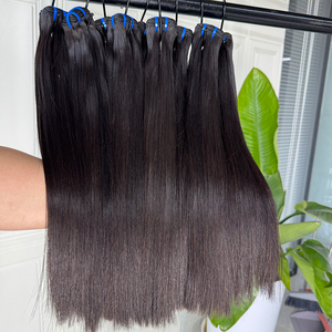 Bone Straight Human Hair Bundles Natural <b>Black</b> Silky Straight Double Weft Full Ends Hair For Sew In Quick Weave And <b>Wig</b> Makingg - Product Image 5