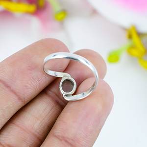 Haute qualité naturel Rose Quartz pierres précieuses bijoux faits à la main bague vente chaude 925 solide en argent Sterling plaqué bijoux fins bague - Product Image 2