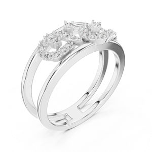 แหวนทองคำ 14K ประดับเพชรเลี้ยงในห้องปฏิบัติการ สำหรับผู้หญิง เหมาะสำหรับเป็นของขวัญในโอกาสหมั้น แต่งงาน และวันครบรอบ |   ทองชุบเคลือบทองคำแท้รับรองโดย IGI - Product Image 4