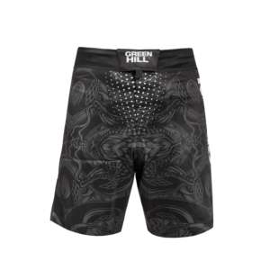 Pantalones Cortos de MMA Blancos de Diseño Personalizado GREEN HILL, Ropa de Boxeo y Grappling de Poliéster Elástico Sublimado (10537) - Product Image 2