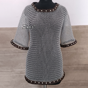 Authentic Handcrafted Medieval <b>Chainmail</b> <b>Shirt</b> Lightweight Aluminum Armor for Cosplay Reenactment Custom Wholesale Pricing - Product Image 1