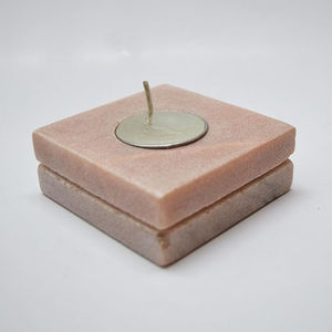 Modern Square Shape Pink Marble <b>Candle</b> Holder <b>Tealight</b> <b>Candle</b> Holder Votives for Festive Decor <b>Candle</b> Holder in Lowest Price - Product Image 1