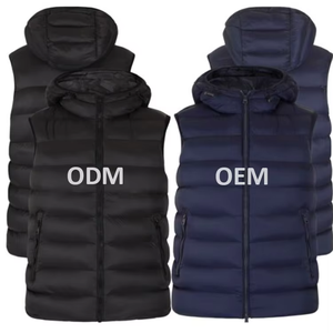 Gilet matelassé à capuche personnalisé pour homme, léger, sans manches, surdimensionné, de haute qualité, vente en gros - Product Image 2