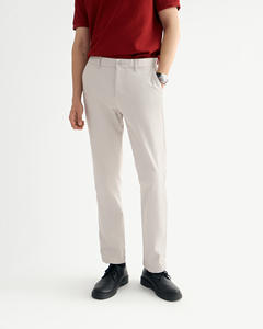 Pantalon respirant en coton et élasthanne coupe ajustée de couleur kaki pour hommes avec poche latérale fonctionnelle Routine Vietnam - Product Image 1