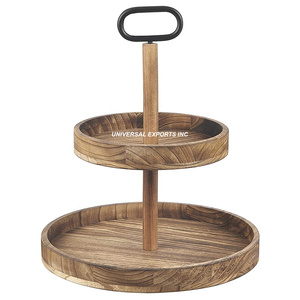 Soporte de pastel de madera de madreperla Soporte de postre de mesa de forma redonda Soporte de pastel de madera de calidad premium - Product Image 5