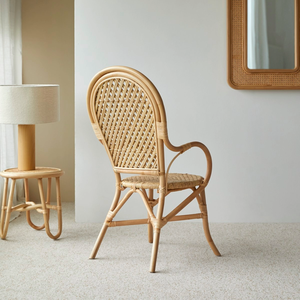 Silla bohemia de ratán tejida a mano, sillón de mimbre, muebles naturales para un hogar acogedor, dormitorio y sala de estar - Product Image 2