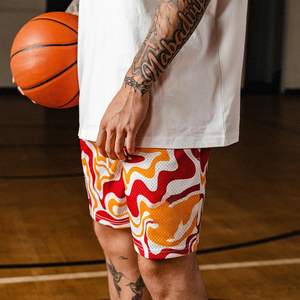Short de sport d'été en toile décontracté pour hommes Nouveau design personnalisable à séchage rapide et respirant avec impression Hiphop du Pakistan - Product Image 5
