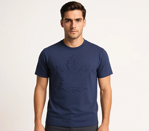 Camiseta de manga corta de ajuste regular lavado de algodón pesado de 270g, parte superior de algodón en relieve Retro con logotipo frontal en relieve - Product Image 2