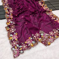 Dernière collection de sari en soie de créateur pour mariage indien, pour femmes, de haute qualité, brodé, pour les occasions spéciales, designs modernes