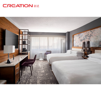 Vente directe en usine Ensemble de chambre à coucher d'hôtel au design moderne Meubles de hall d'hôtel pour projet d'hôtel 3-5 étoiles
