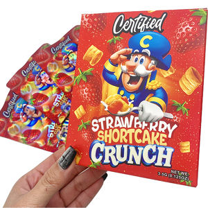 En Stock: Bolsas Holográficas de Mylar de 3.5g con Diseño de Caja, a Prueba de Olores y Resellables, para Empaque de Dulces de Fresa - Product Image 6