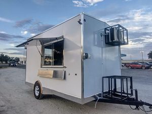 100% nuevo remolque móvil Carro de comida de aluminio comida rápida y helados Catering Snack Vending caravanas Dallas venta - Product Image 6